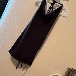Elegant Black Halter Dress